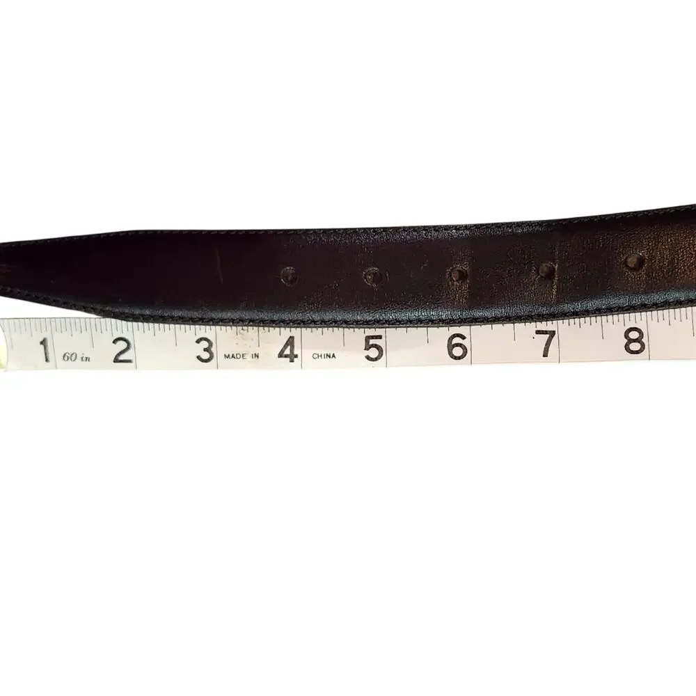 Brooks Brothers 346 Leather Belt Black/Brown Size 42 Made‎ in Italy